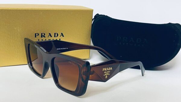 new prada brown italy  صناعه ايطالي بالبوكس - Image 3